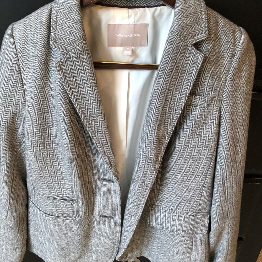 Banana Republic Gray Wool Blazer